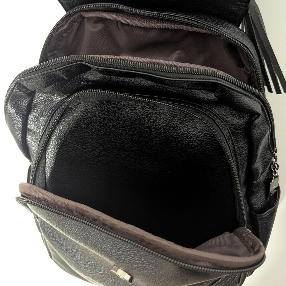 MaiqiDaishu Black PU Leather Backpack - Picture 5 of 5